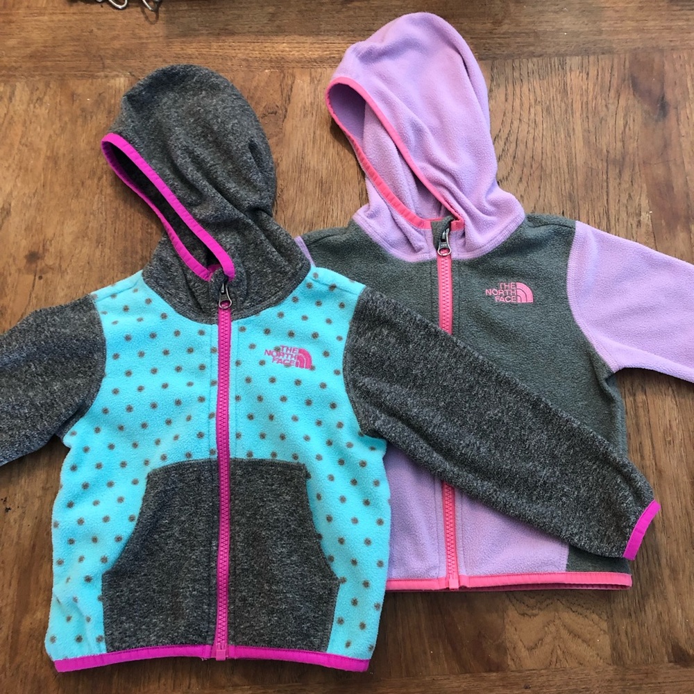 TWO—The North Face 12-18mo hoodies